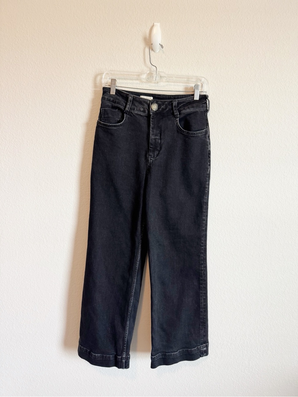 Anthropologie Pilcro The Skipper Black Wash Wide Leg Jeans Size 27 - Picture 2 of 8